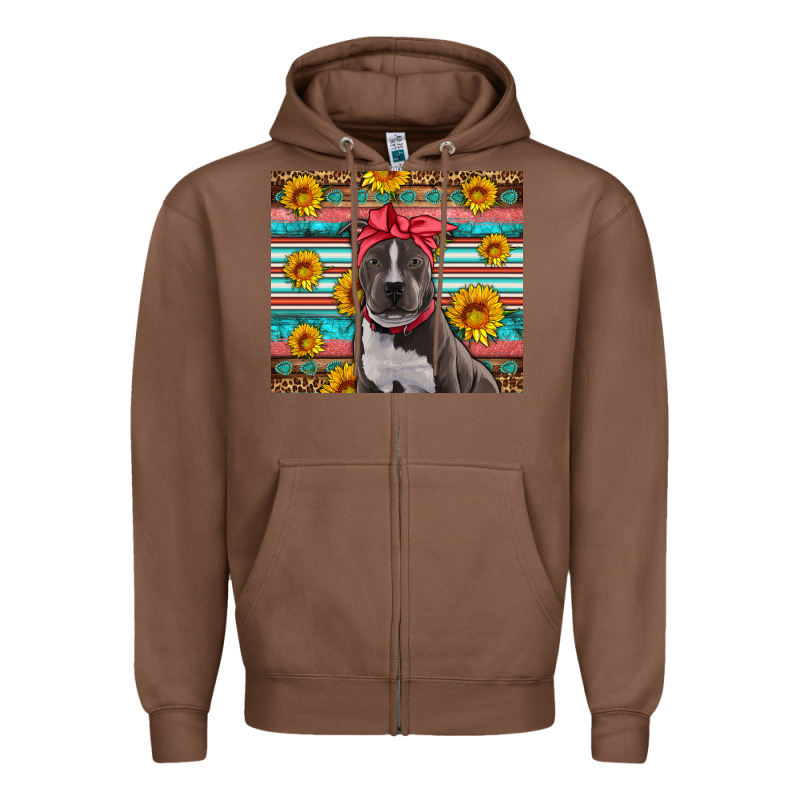 Western Pitbull Zipper Hoodie by Artiststas | Teevron