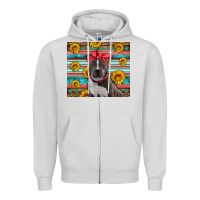 Dove Grey western pitbull Zipper Hoodie - Artiststas