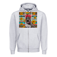 Heather Grey western pitbull Zipper Hoodie - Artiststas