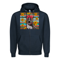 Navy western pitbull Zipper Hoodie - Artiststas
