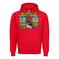 Red western pitbull Zipper Hoodie - Artiststas