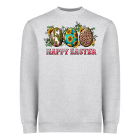 Heather Grey happy easter eggs with sunflower leopard and cactus Heavyweight Sweatshirt - RanaPortraitStore