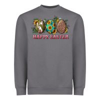 Storm happy easter eggs with sunflower leopard and cactus Heavyweight Sweatshirt - RanaPortraitStore