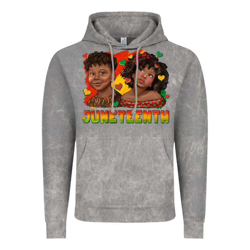 Juneteenth With Afro Black Kids Vintage Hoodie by texasbilliewilder | Teevron