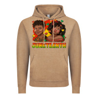 Vintage Coffee juneteenth with afro black kids Vintage Hoodie - texasbilliewilder