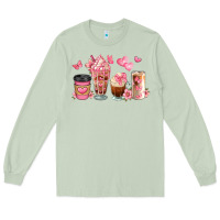Matcha floral coffee cups Long Sleeve Tee - JahusDesignShop
