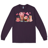 Plum floral coffee cups Long Sleeve Tee - JahusDesignShop