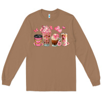 Toasted Coconut floral coffee cups Long Sleeve Tee - JahusDesignShop