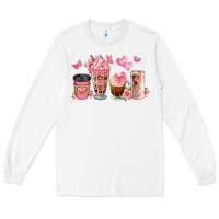 White floral coffee cups Long Sleeve Tee - JahusDesignShop