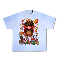 Grape Ice santa's favorite dispatcher afro messy bun Urban Heavy Tee - texasbilliewilder