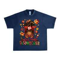 Navy santa's favorite dispatcher afro messy bun Urban Heavy Tee - texasbilliewilder