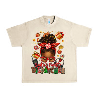 Sandshell santa's favorite dispatcher afro messy bun Urban Heavy Tee - texasbilliewilder