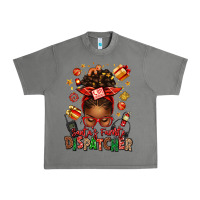 Tornado santa's favorite dispatcher afro messy bun Urban Heavy Tee - texasbilliewilder