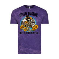 Cloud Purple dead inside but caffeinated Vintage Tee - Zillion Design Studio