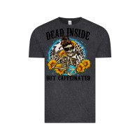 Vintage Black dead inside but caffeinated Vintage Tee - Zillion Design Studio