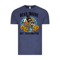 Vintage Denim dead inside but caffeinated Vintage Tee - Zillion Design Studio