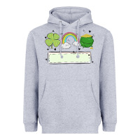 Heather Grey st patrick's trio name patch Heavyweight Hoodie - MaliasSmallBusiness