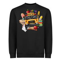 Black school bus driver front Heavyweight Sweatshirt - texasbilliewilder