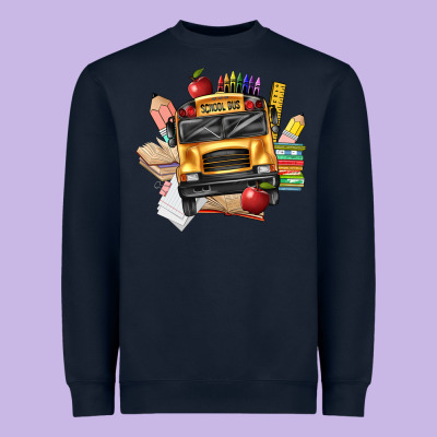 School Bus Driver Front Heavyweight Sweatshirt Designed By Texasbilliewilder