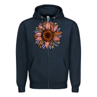 Navy usa flag camouflage leopard sunflower Zipper Hoodie - Artiststas