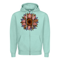 Seafoam usa flag camouflage leopard sunflower Zipper Hoodie - Artiststas
