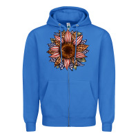 True Royal usa flag camouflage leopard sunflower Zipper Hoodie - Artiststas
