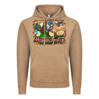 Vintage Coffee happy easter rooster chicken and chick Vintage Hoodie - RanaPortraitStore