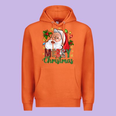 Merry Christmas With Santa Premium Hoodie Designed By Bundleandbundleshop