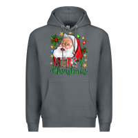 Rock Merry Christmas With Santa Premium Hoodie - BundleAndBundleShop