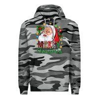 Slate Camo Merry Christmas With Santa Premium Hoodie - BundleAndBundleShop