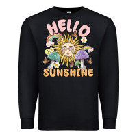 Black hello sunshine Premium Sweatshirt - MaliasSmallBusiness