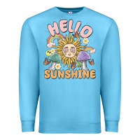 Ocean Blue hello sunshine Premium Sweatshirt - MaliasSmallBusiness