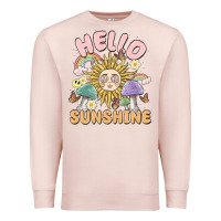 Pale Pink hello sunshine Premium Sweatshirt - MaliasSmallBusiness