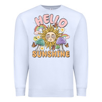 White hello sunshine Premium Sweatshirt - MaliasSmallBusiness