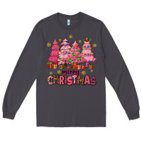 Smoke pink christmas trees Long Sleeve Tee - AdoDesignShop