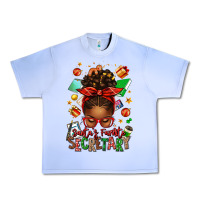 Grape Ice santa's favorite secretary afro messy bun Urban Heavy Tee - texasbilliewilder