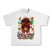 Lunar Rock santa's favorite secretary afro messy bun Urban Heavy Tee - texasbilliewilder