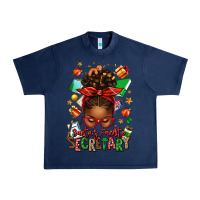 Navy santa's favorite secretary afro messy bun Urban Heavy Tee - texasbilliewilder