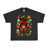 Pigment Black santa's favorite secretary afro messy bun Urban Heavy Tee - texasbilliewilder