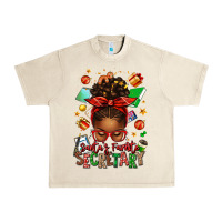 Sandshell santa's favorite secretary afro messy bun Urban Heavy Tee - texasbilliewilder