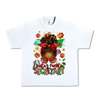 White santa's favorite secretary afro messy bun Urban Heavy Tee - texasbilliewilder