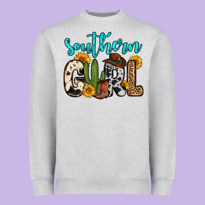 Southern Girl Heavyweight Sweatshirt Designed By Zillion Design Studio