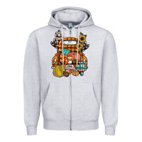 Heather Grey farm truck,fall Zipper Hoodie - JahusDesignShop