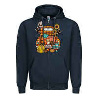 Navy farm truck,fall Zipper Hoodie - JahusDesignShop
