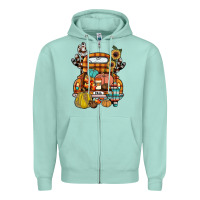 Seafoam farm truck,fall Zipper Hoodie - JahusDesignShop
