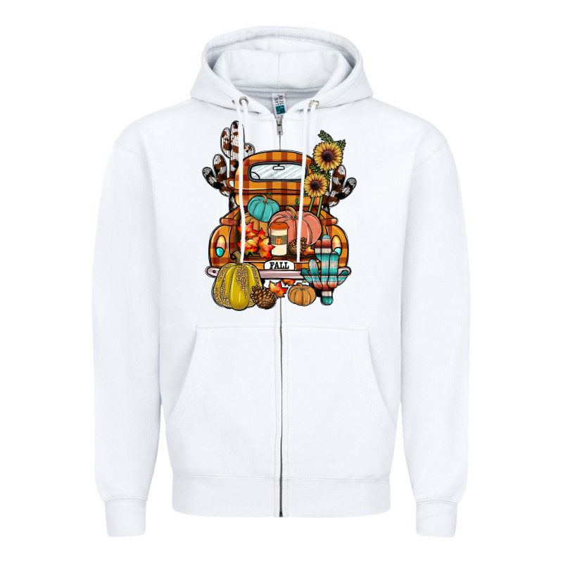 Farm Truck,fall Zipper Hoodie by JahusDesignShop | Teevron