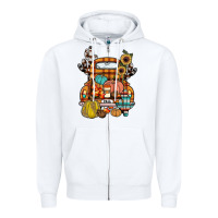 White farm truck,fall Zipper Hoodie - JahusDesignShop