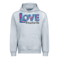 Heather Grey Love Teacher Life Urban Hoodie - Bettercallsaul
