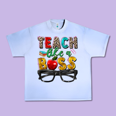 Teach Like A Boss Urban Heavy Tee Designed By Zillion Design Studio