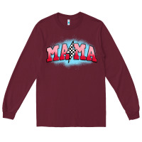 Burgundy mama lightning bolt Long Sleeve Tee - JahusDesignShop